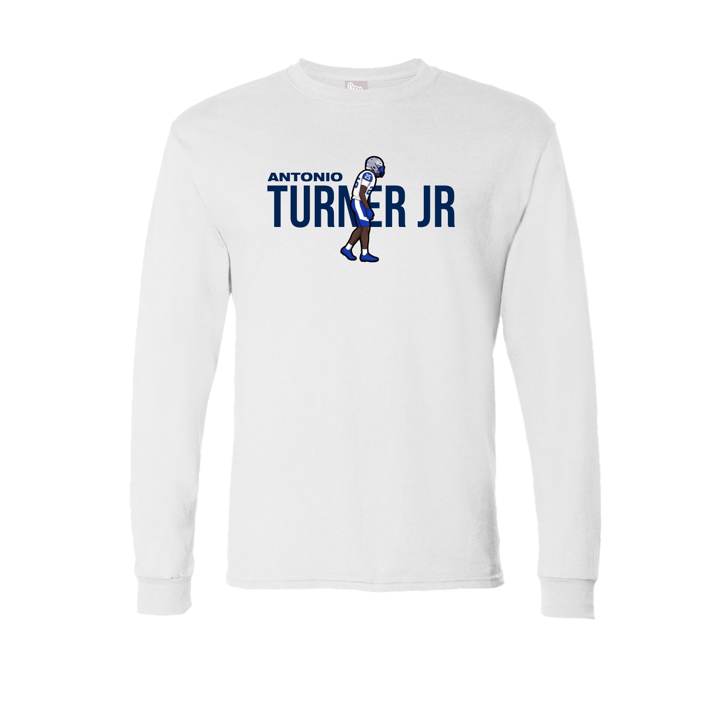 Long Sleeve Tee — Player Name in White