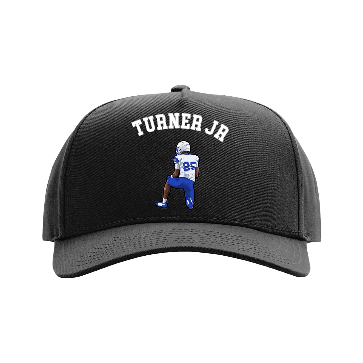 Full Fabric Five-Panel Champ Cap — Shirsey Arch in Black