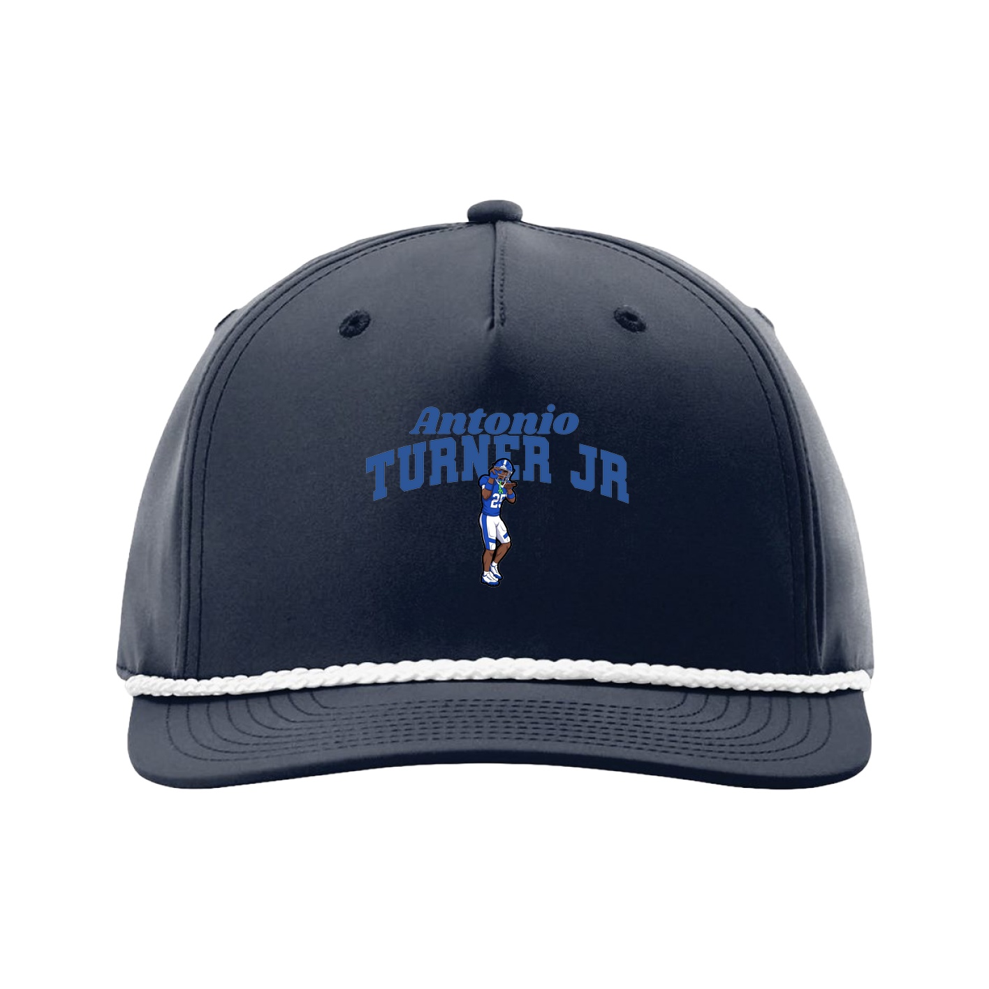 Five-Panel Classic Rope Cap — Signature Arch in Navy