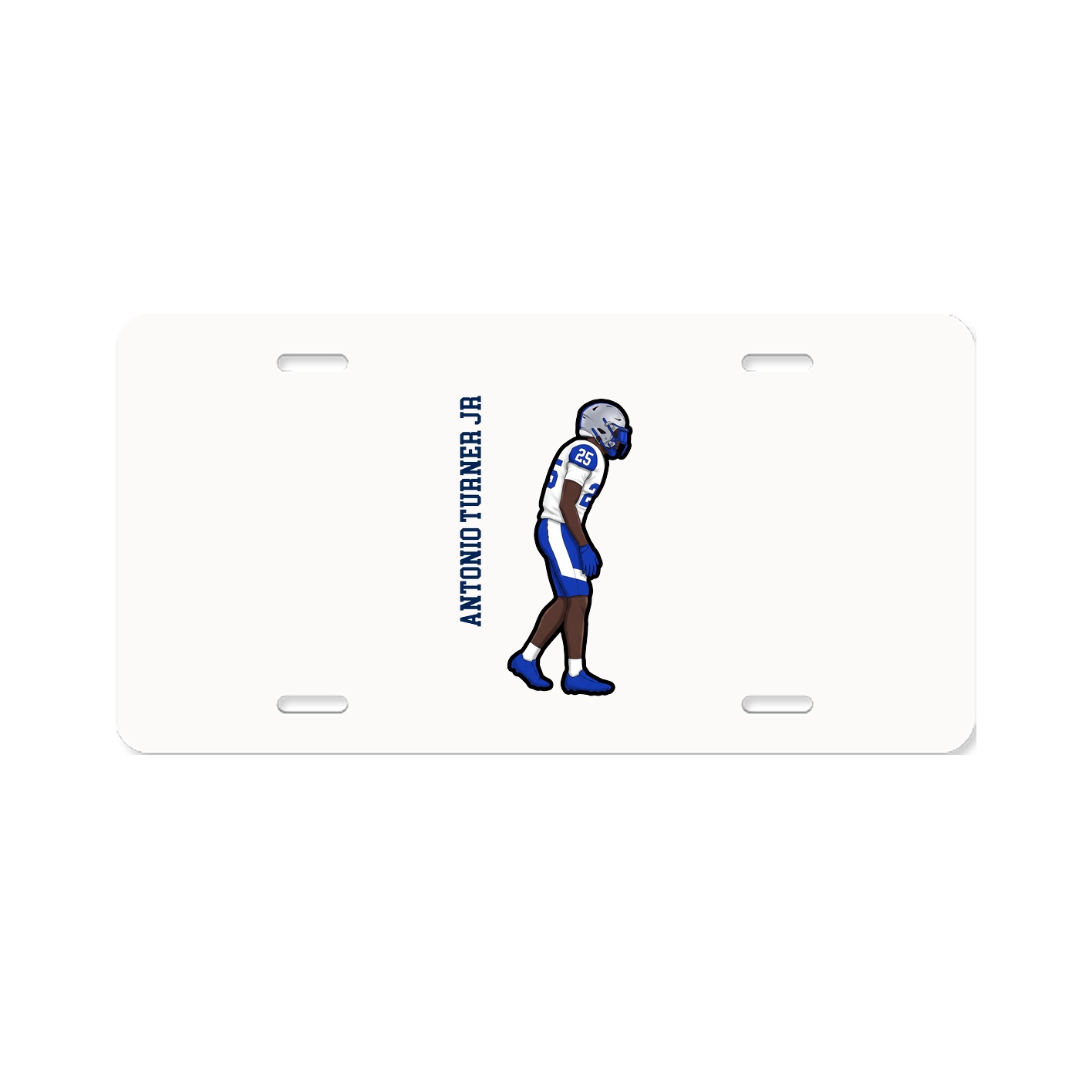 License Plate — Name Vertical in Classic