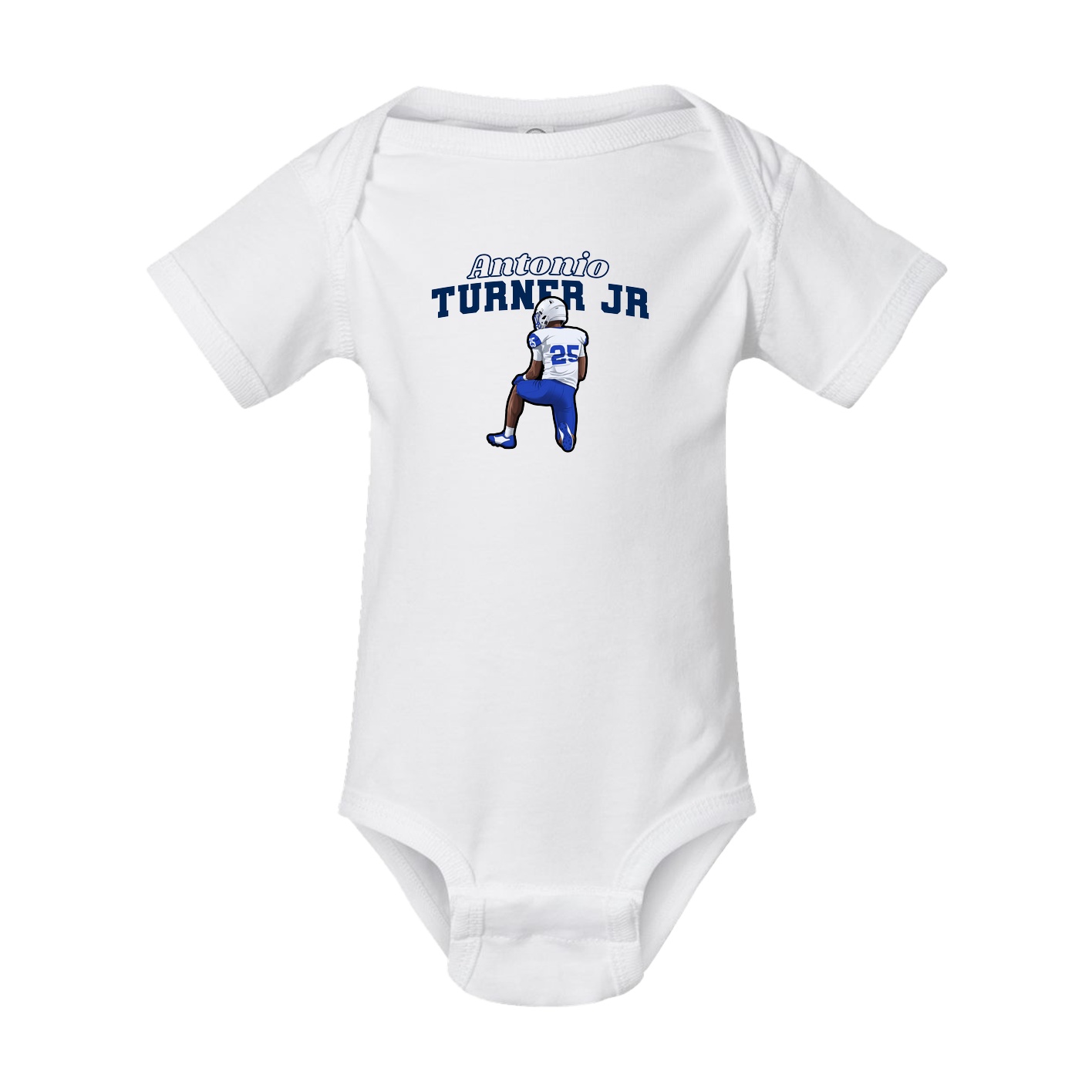 Baby Onesie — Name Arch in White