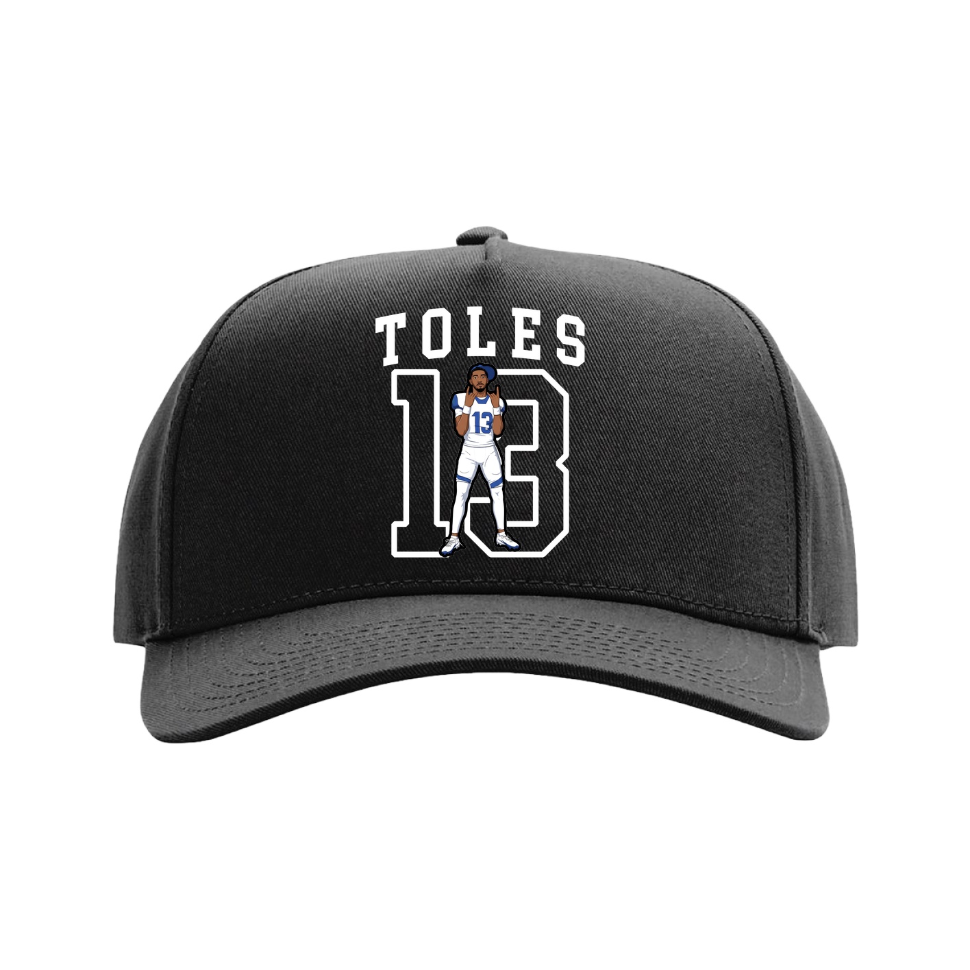 Full Fabric Five-Panel Champ Cap — Shirsey in Black