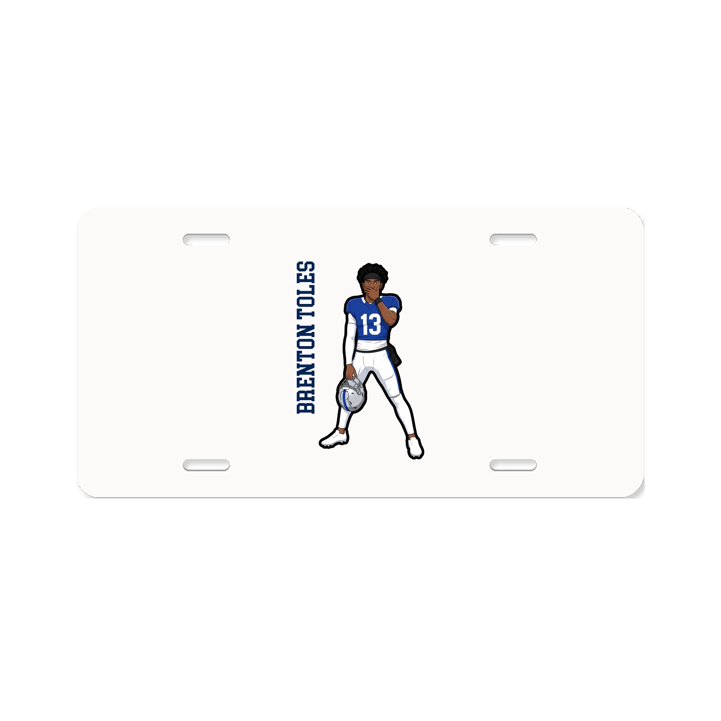 License Plate — Name Vertical in Classic