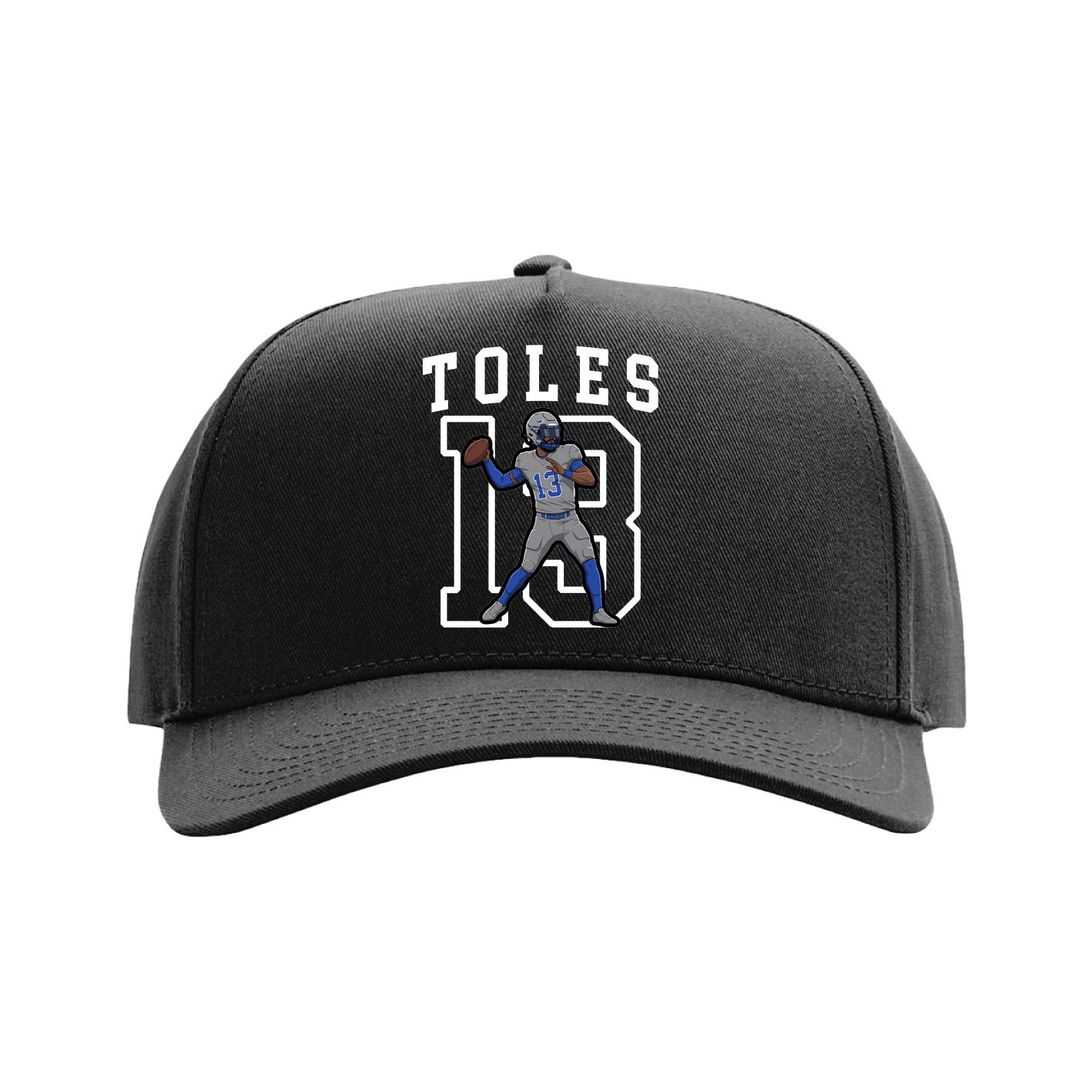 Full Fabric Five-Panel Champ Cap — Shirsey in Black