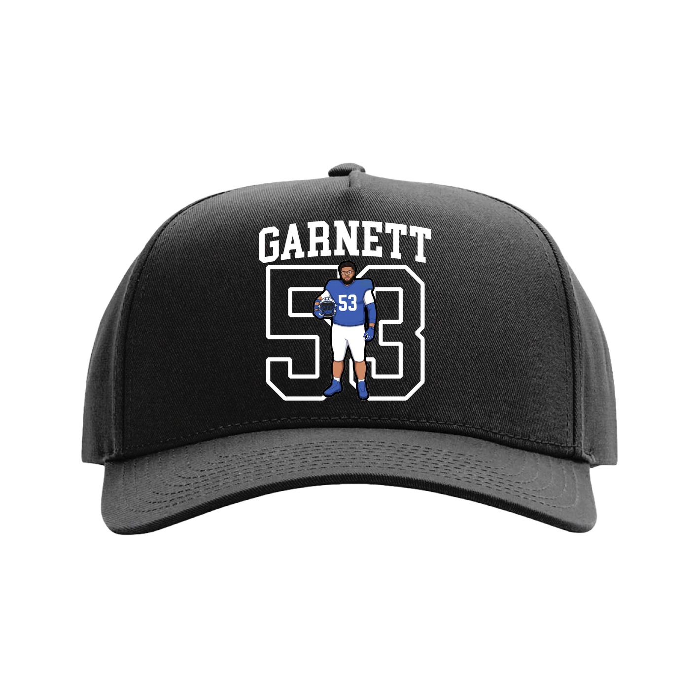 Full Fabric Five-Panel Champ Cap — Shirsey in Black