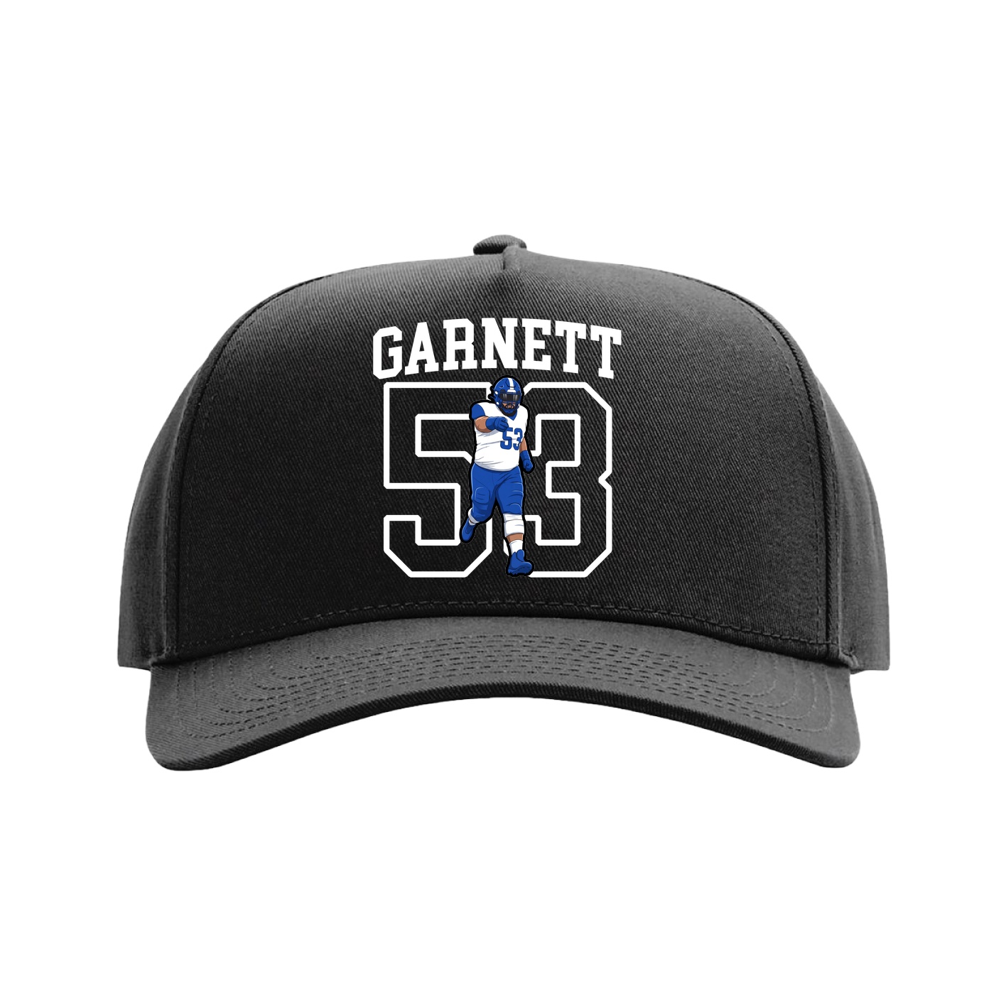 Full Fabric Five-Panel Champ Cap — Shirsey in Black