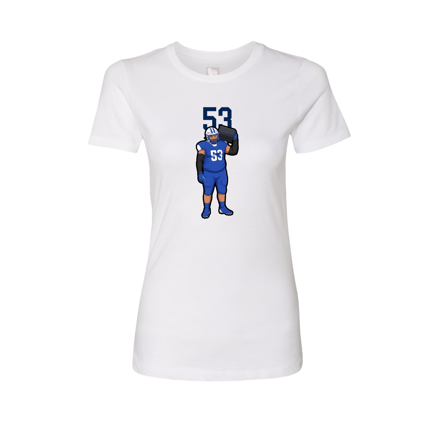 Fitted Women's Tee — Number Top in White
