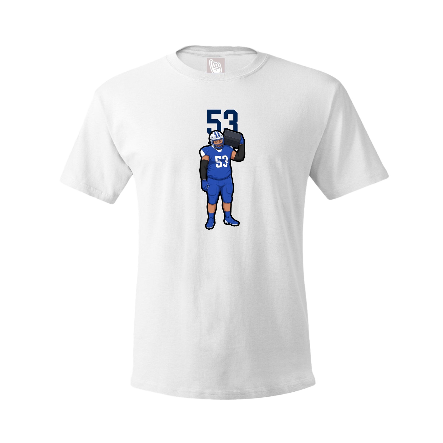 Youth Tee — Number Top in White