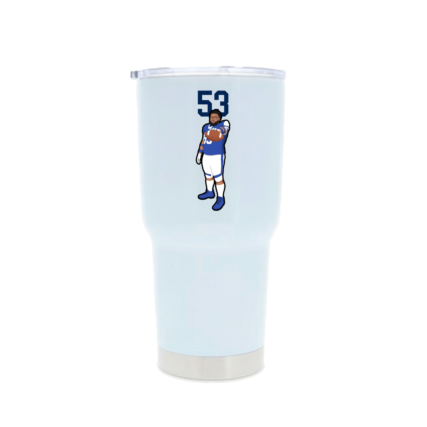 30oz Stainless Steel Tumbler — Number Top in White