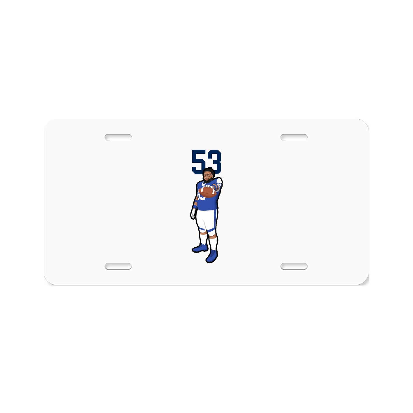 License Plate — Number Top in Classic