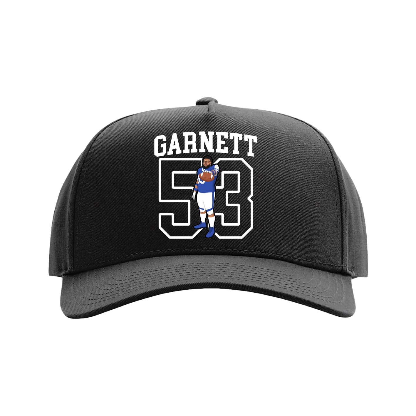Full Fabric Five-Panel Champ Cap — Shirsey in Black