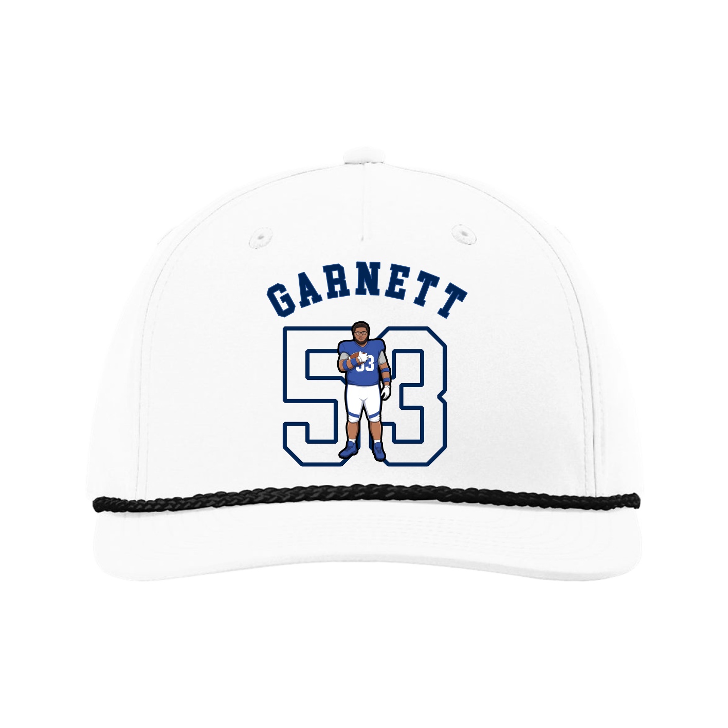 Five-Panel Classic Rope Cap — Shirsey Arch in White