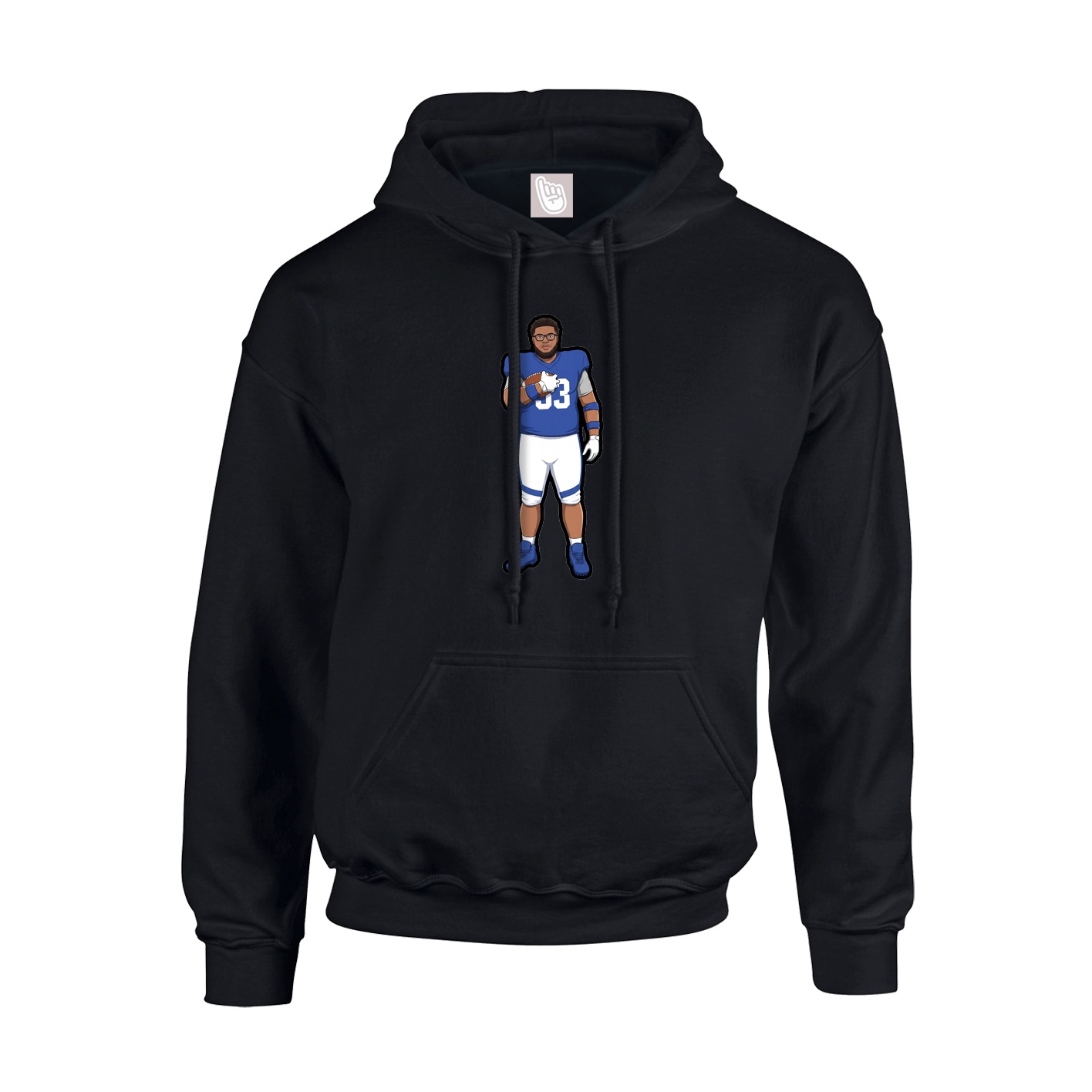 Youth Hoodie — Name Vertical in Black