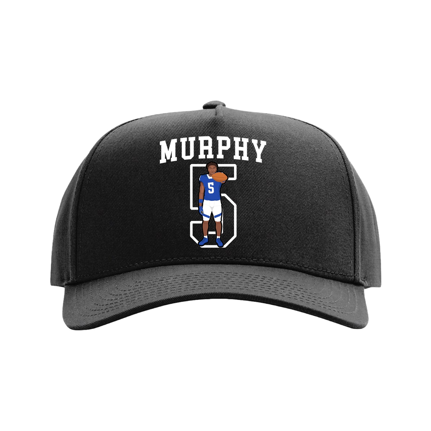 Full Fabric Five-Panel Champ Cap — Shirsey in Black