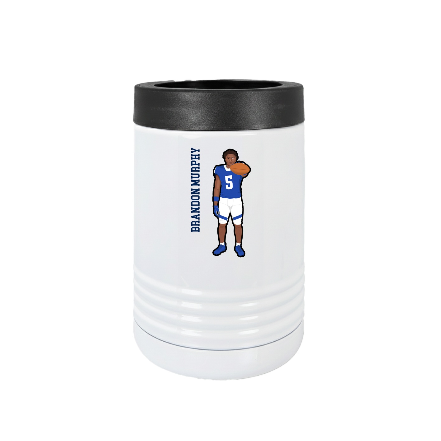 Beverage Holder — Name Vertical in White