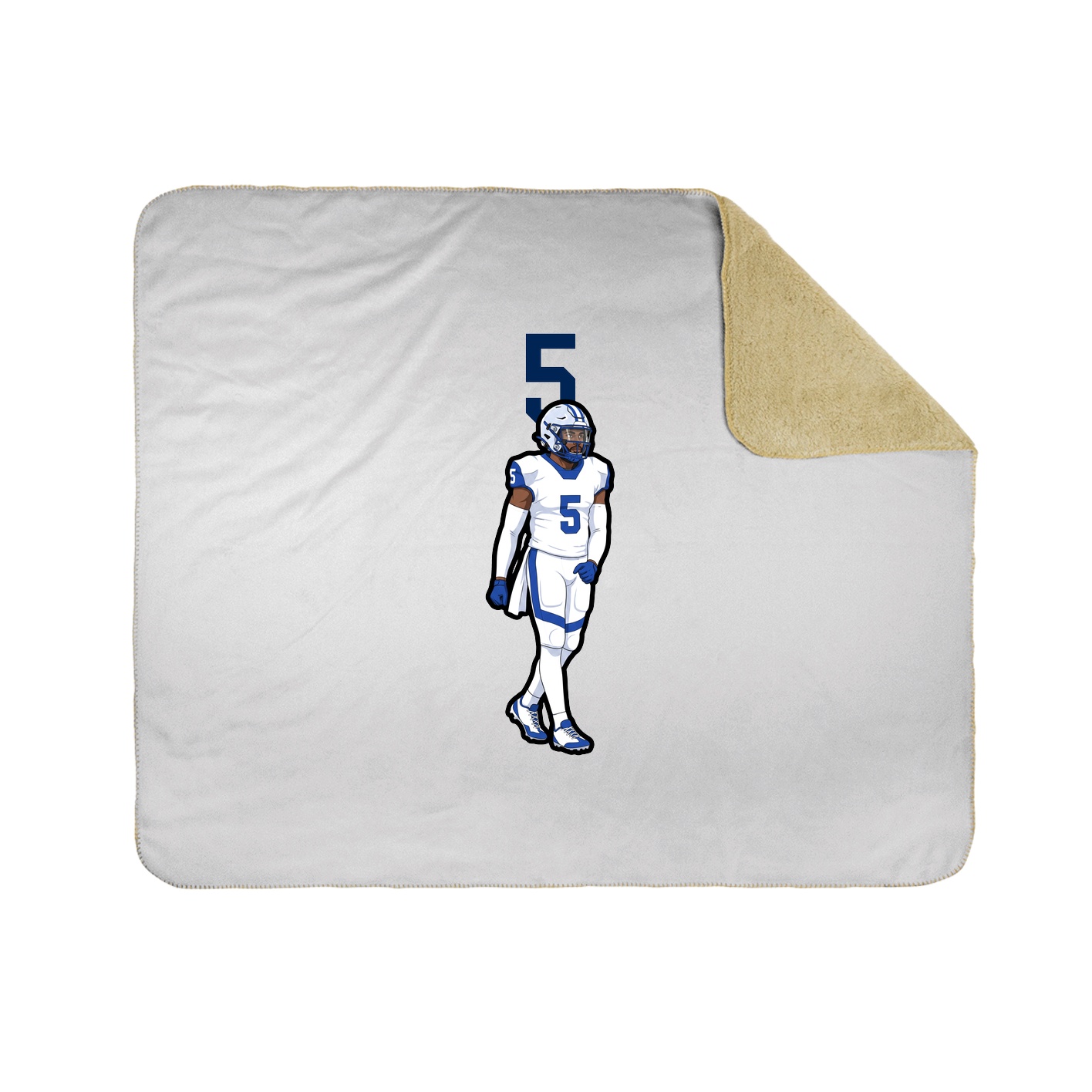 Throw Blanket — Number Top in White