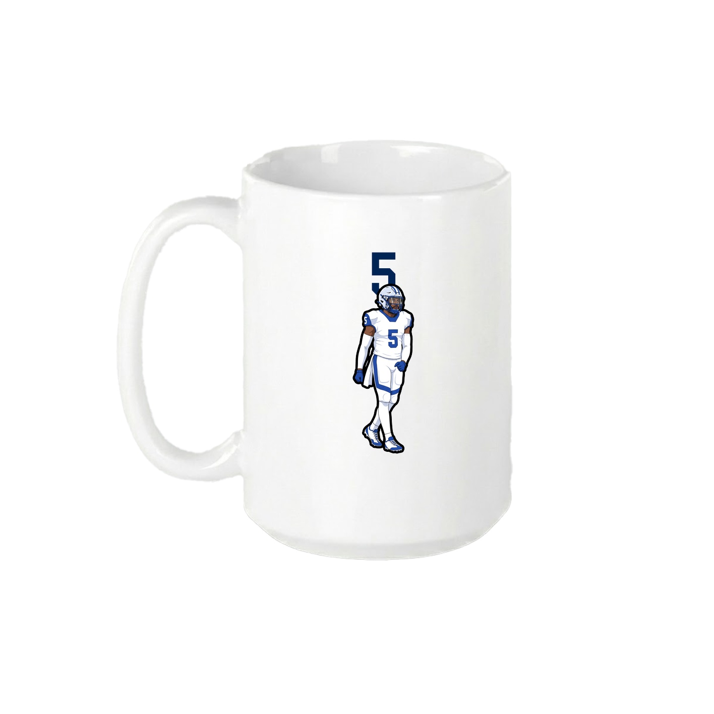 15oz Coffee Mug — Number Top in White
