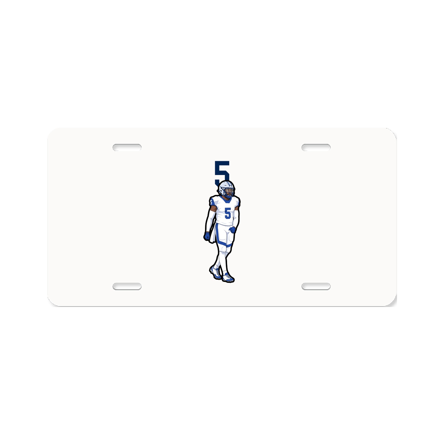 License Plate — Number Top in Classic