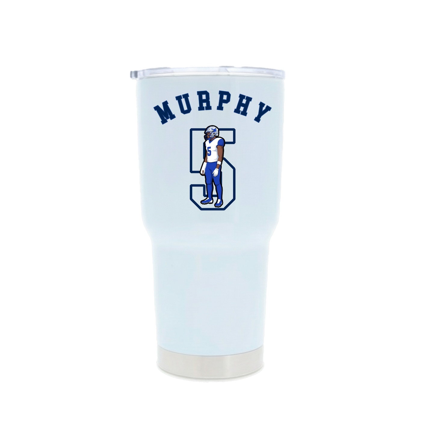 30oz Stainless Steel Tumbler — Shirsey Arch in White