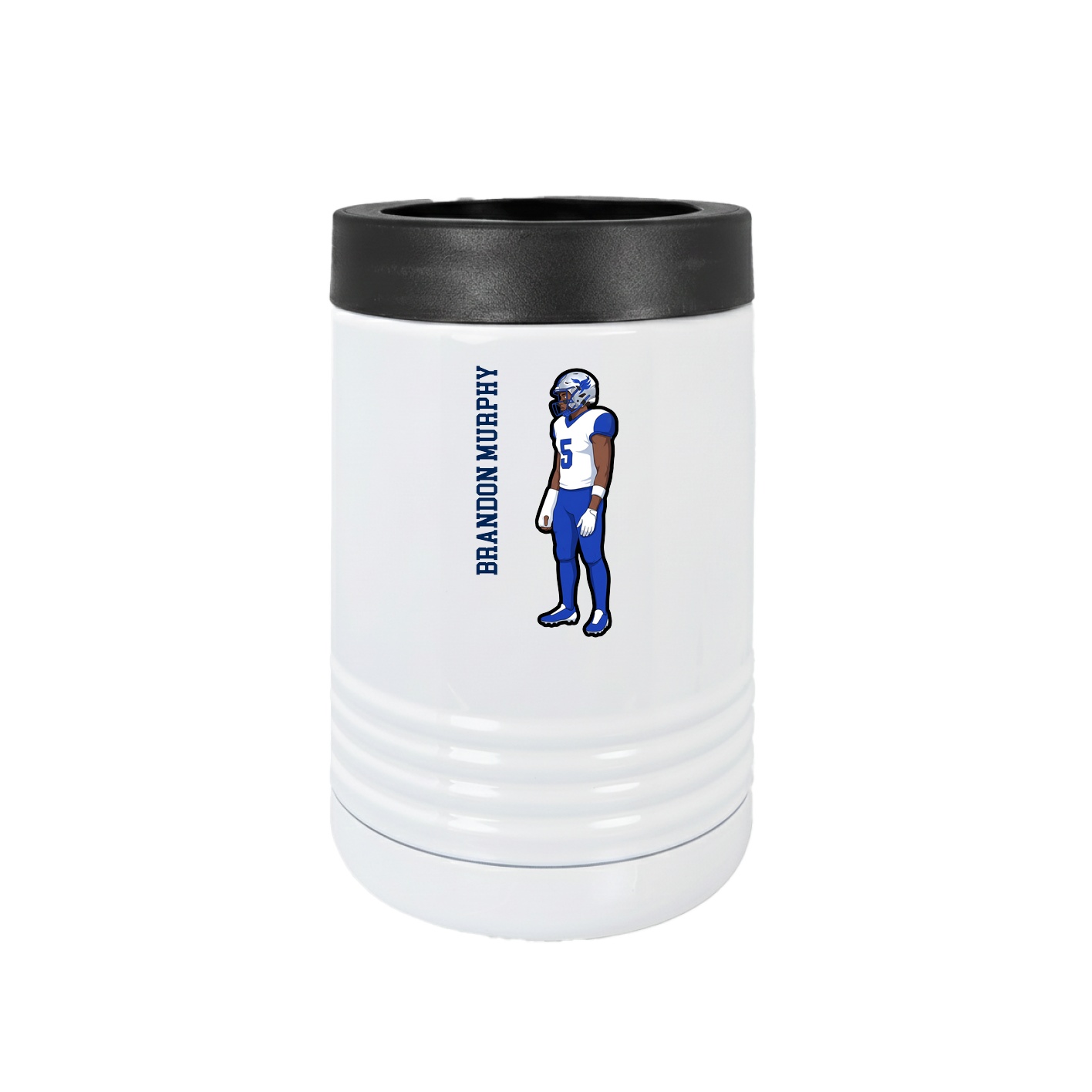 Beverage Holder — Name Vertical in White