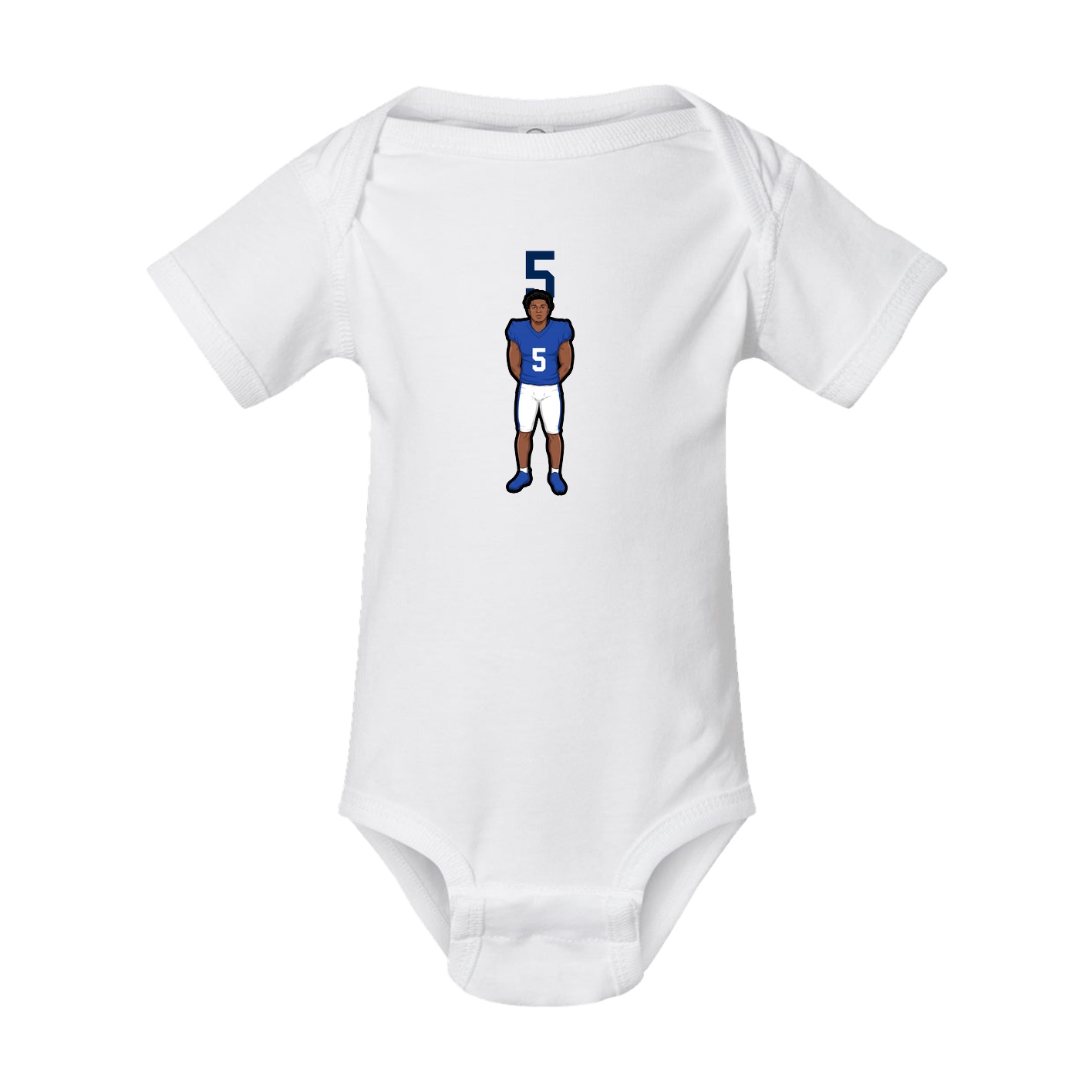 Baby Onesie — Number Top in White