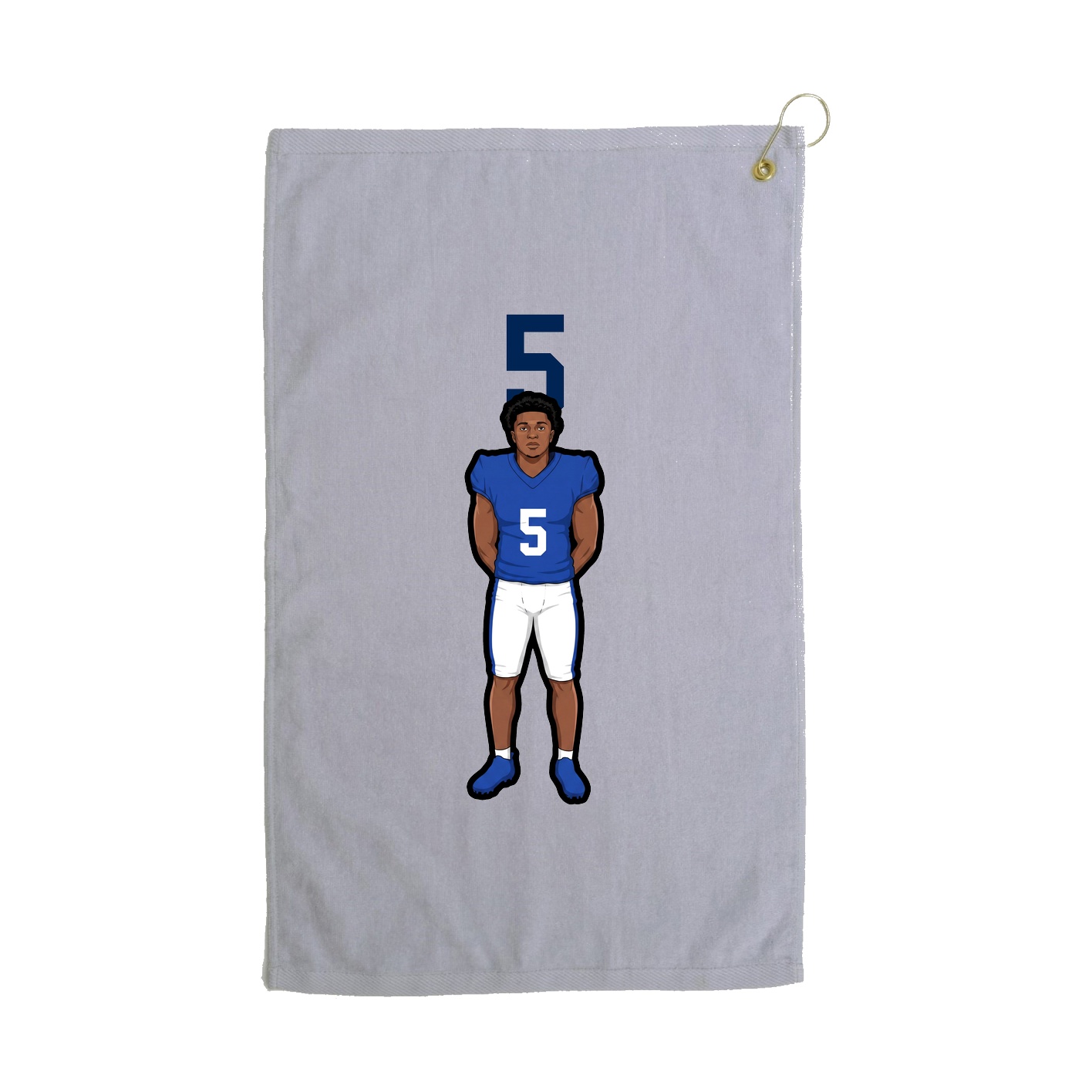 Golf Towel — Number Top in Grey