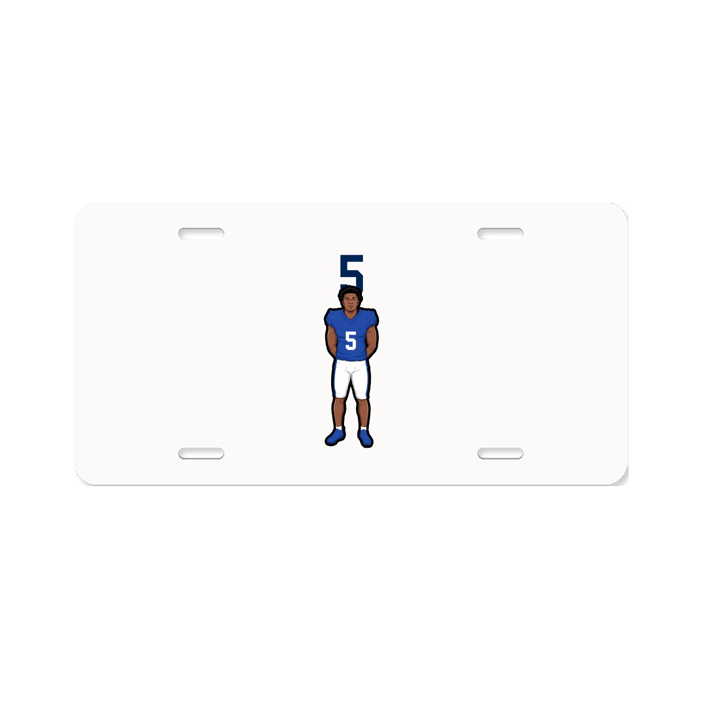 License Plate — Number Top in Classic