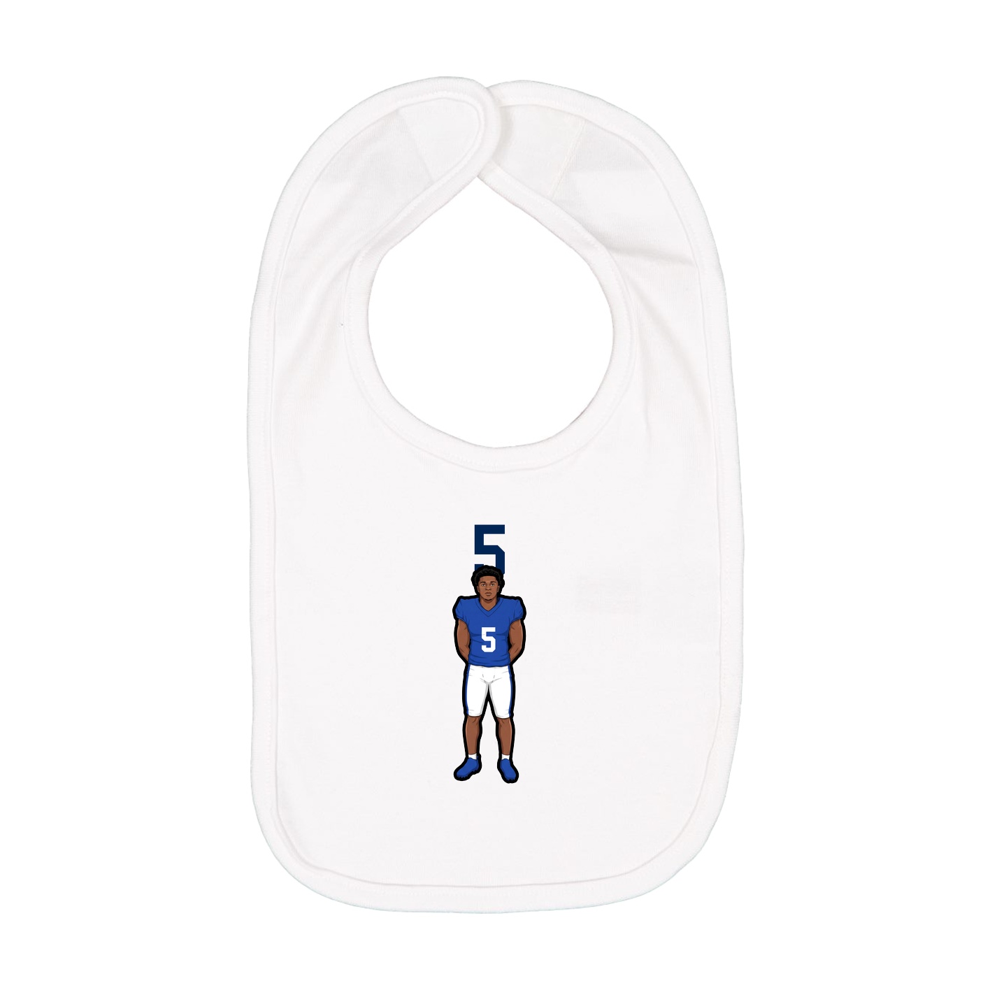 Infant Bib — Number Top in White