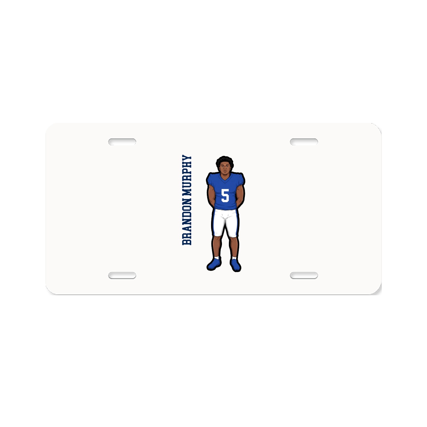 License Plate — Name Vertical in Classic