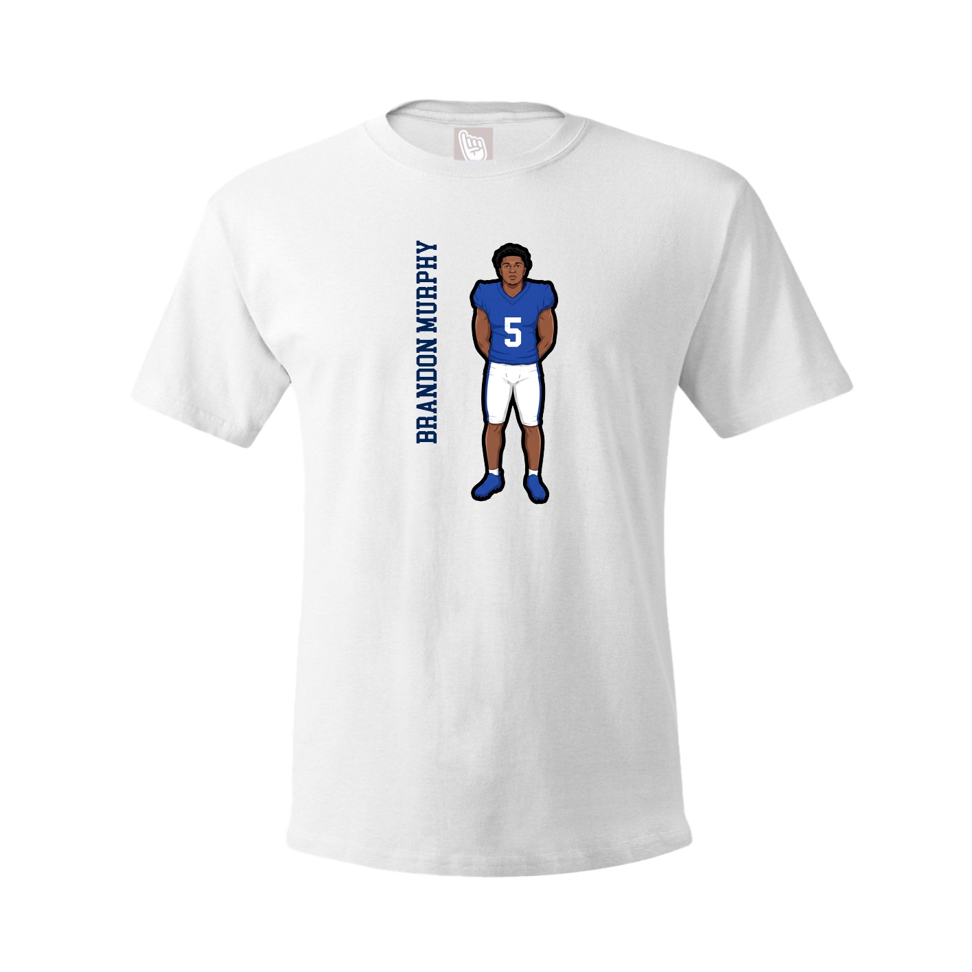 Tee — Name Vertical in White