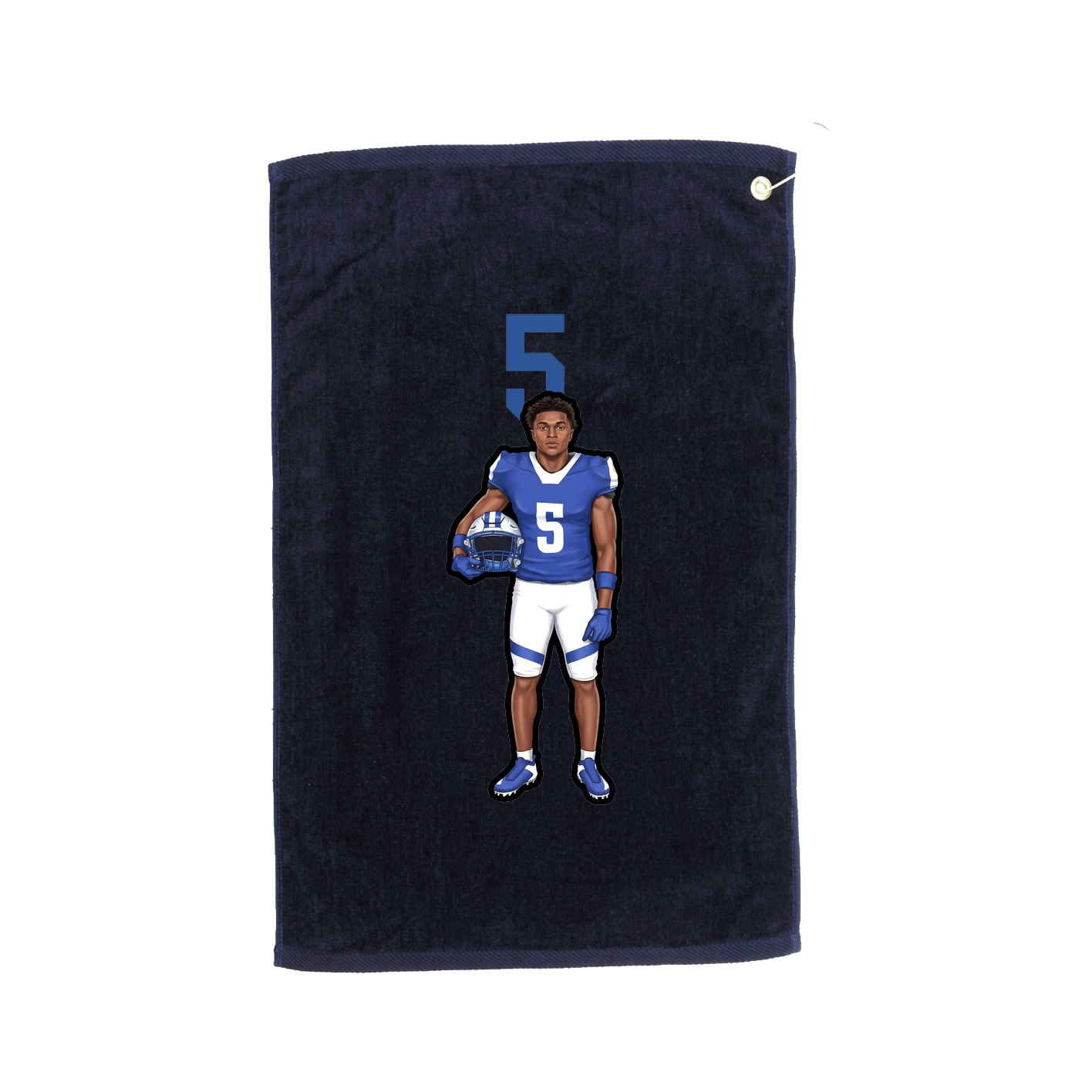 Golf Towel — Number Top in Navy