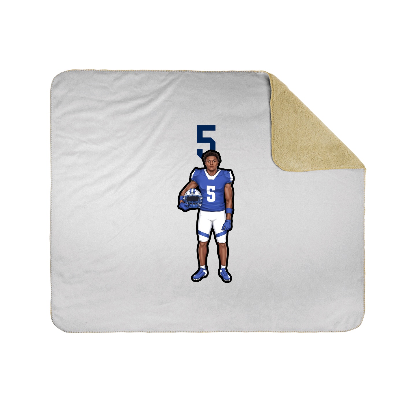 Throw Blanket — Number Top in White