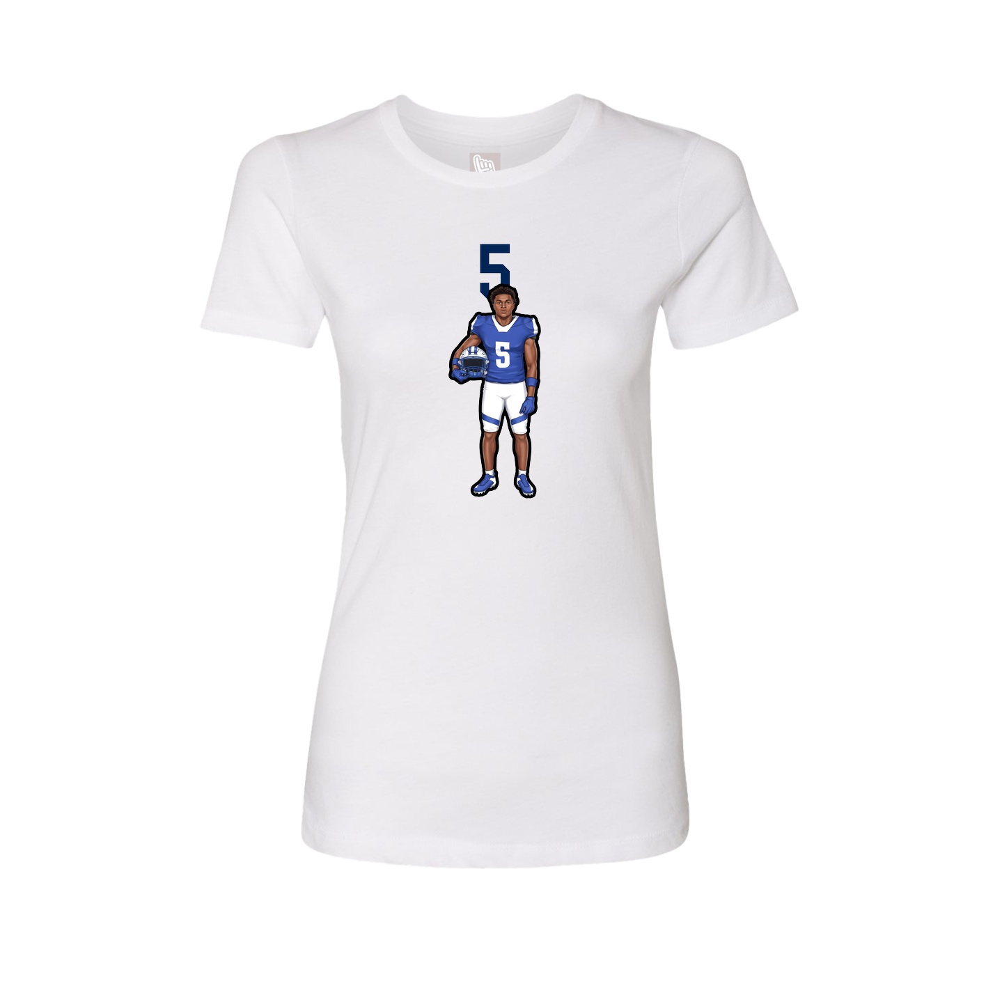 Womens Tee — Number Top in White