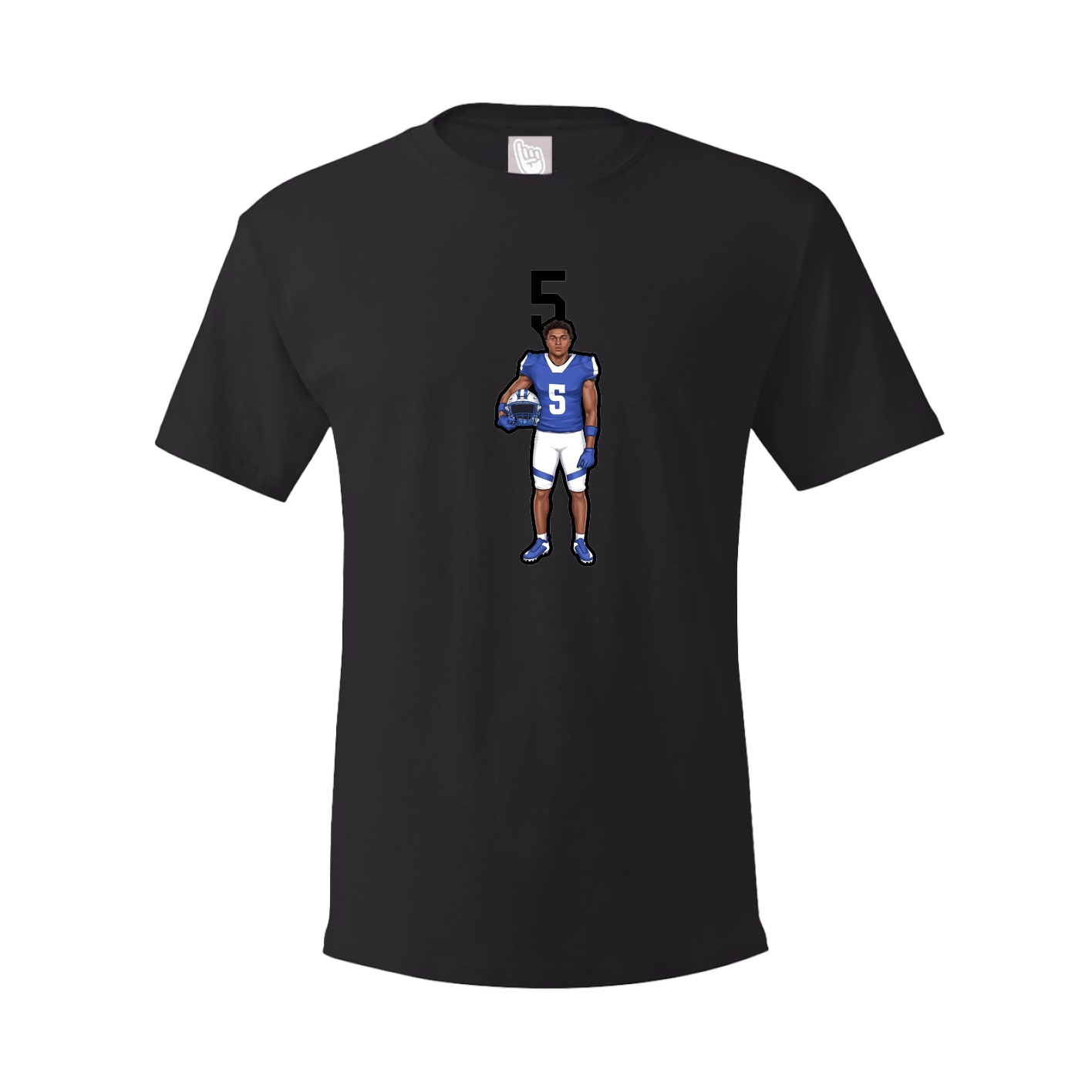Youth Tee — Number Top in Black