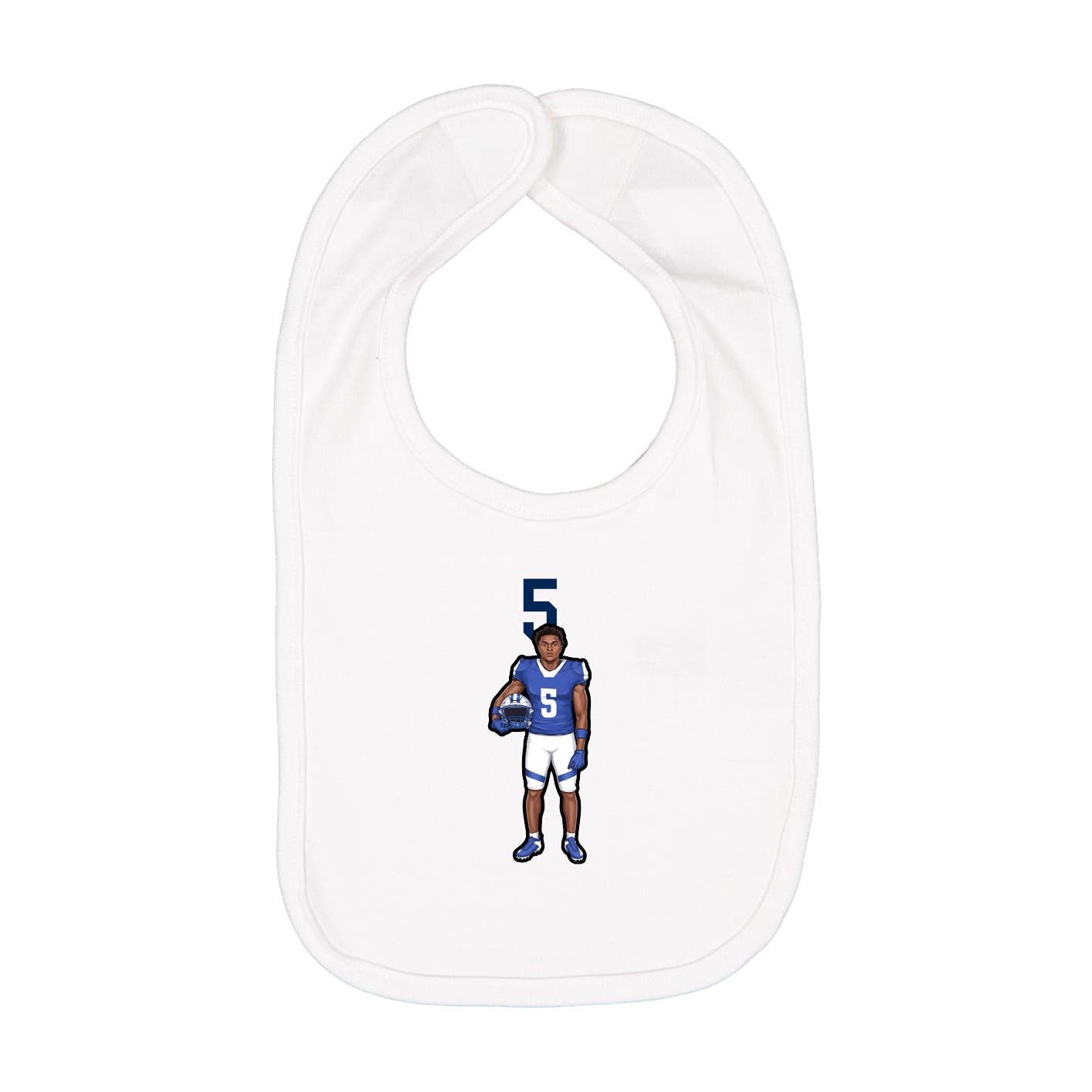 Infant Bib — Number Top in White
