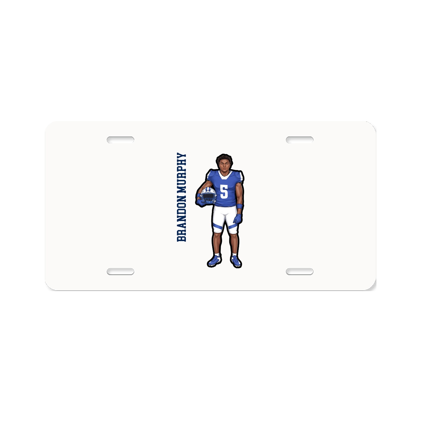 License Plate — Name Vertical in Classic