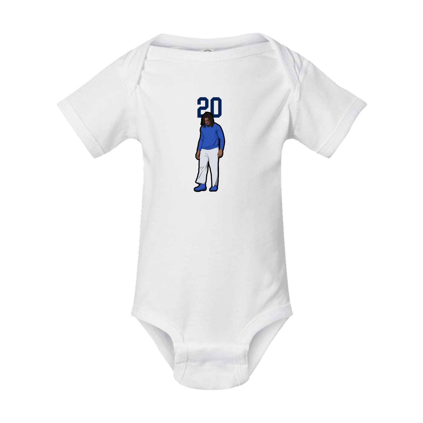 Baby Onesie — Number Top in White