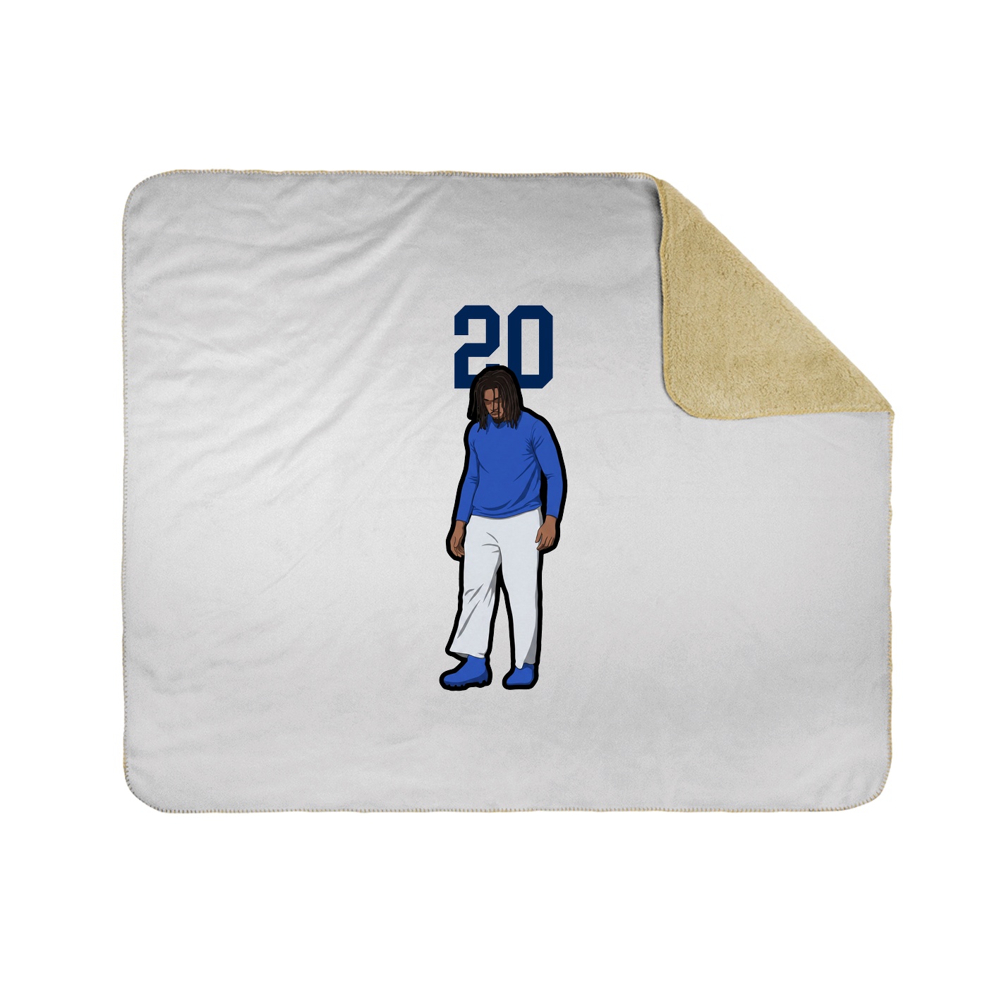 Throw Blanket — Number Top in White