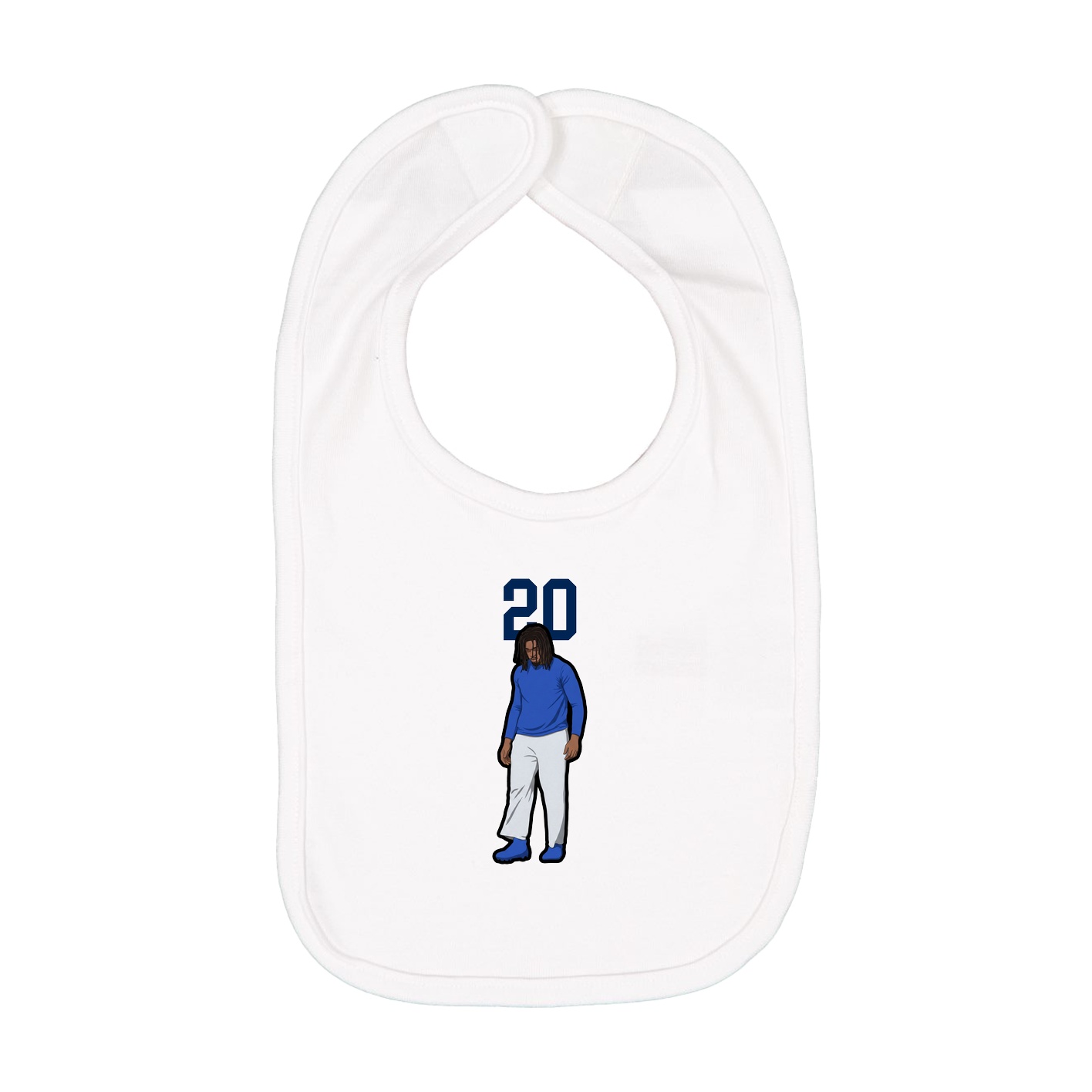 Infant Bib — Number Top in White