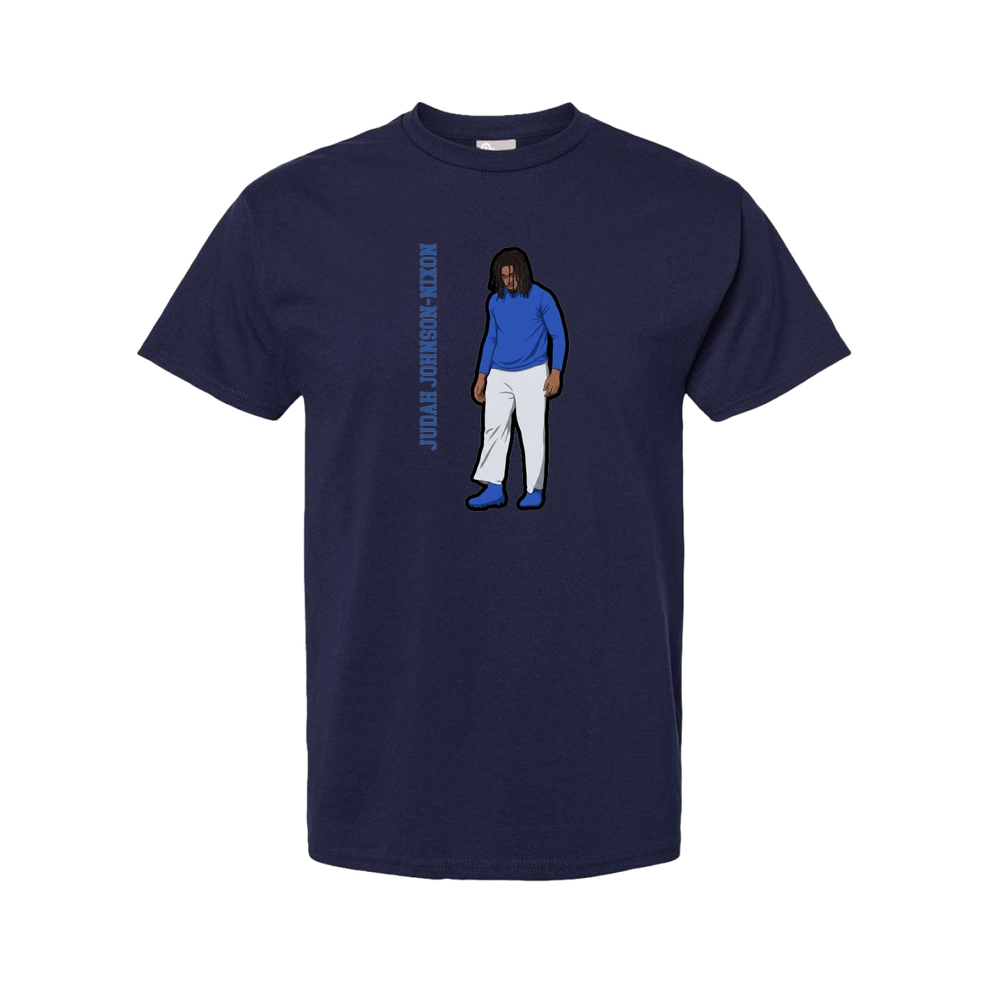 Tee — Name Vertical in Navy