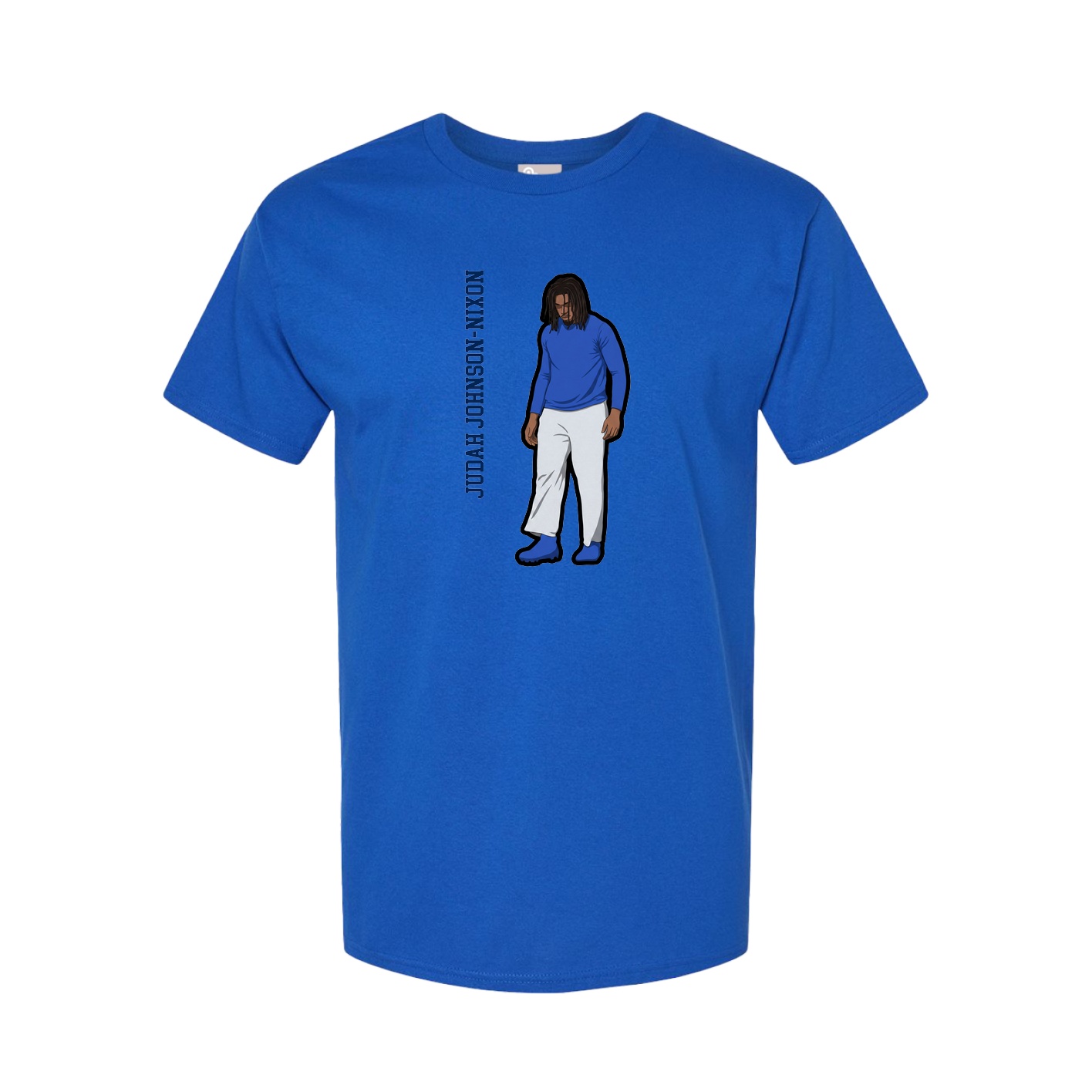 Youth Tee — Name Vertical in Royal