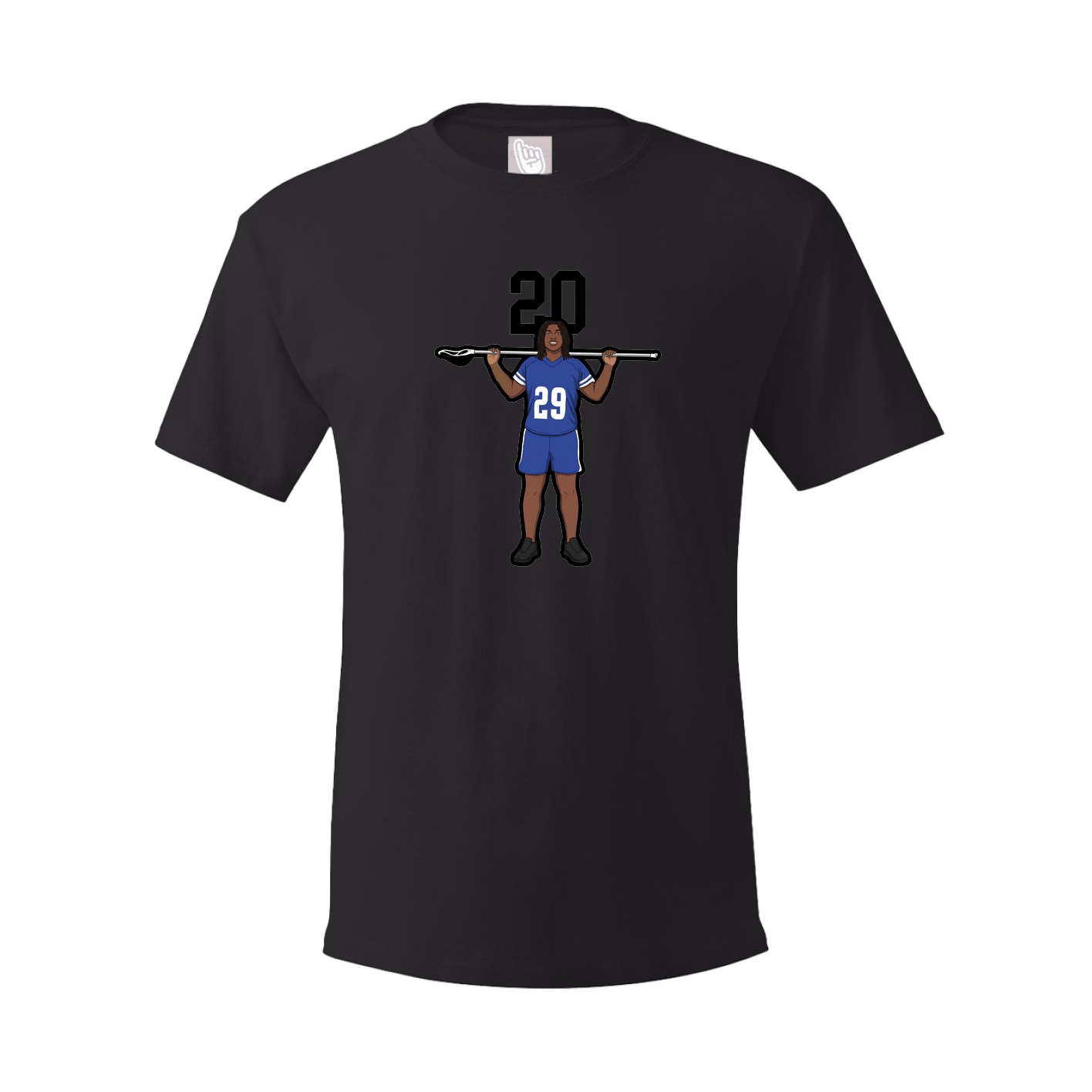 Youth Tee — Number Top in Black