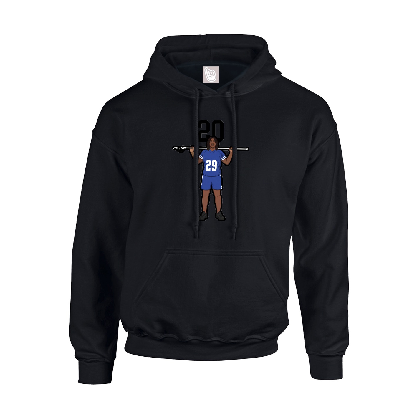 Hoodie — Number Top in Black