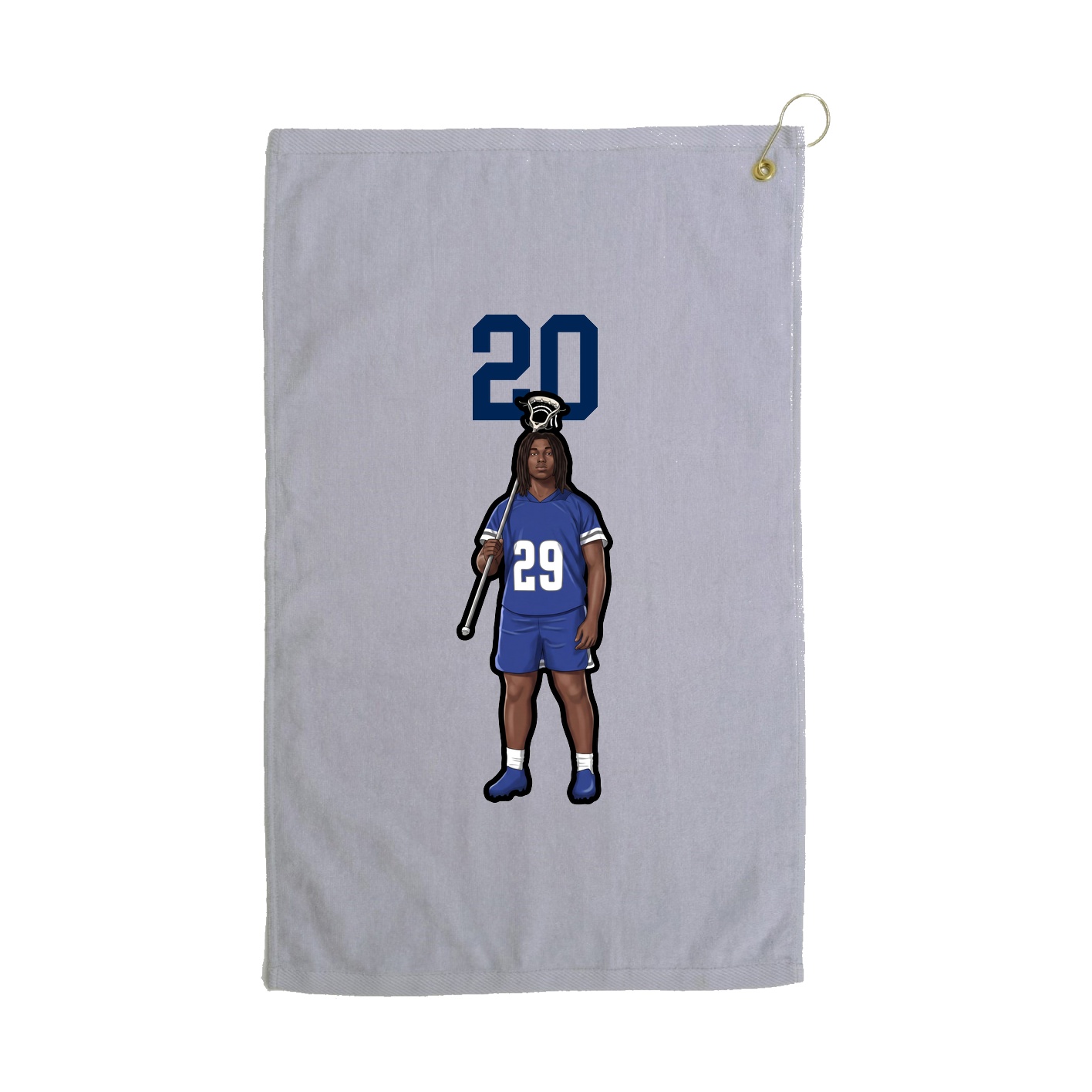 Golf Towel — Number Top in Grey