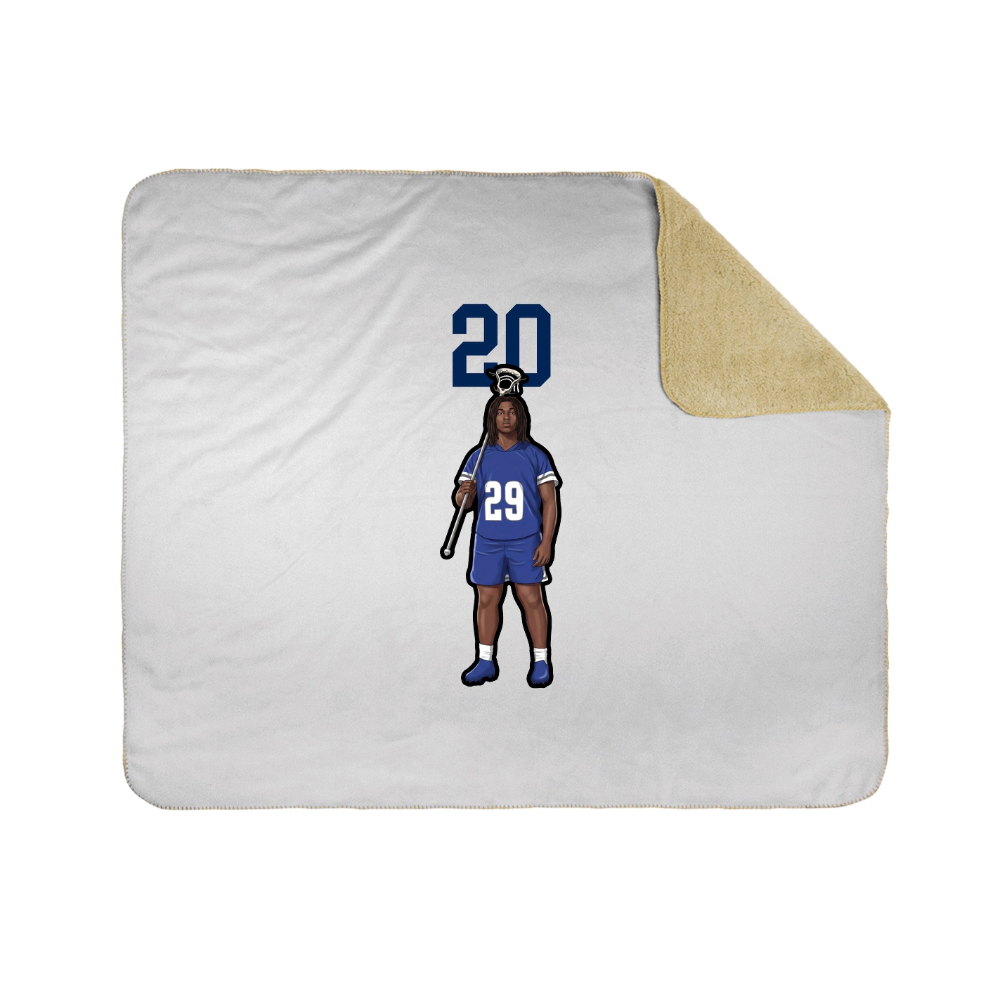 Throw Blanket — Number Top in White