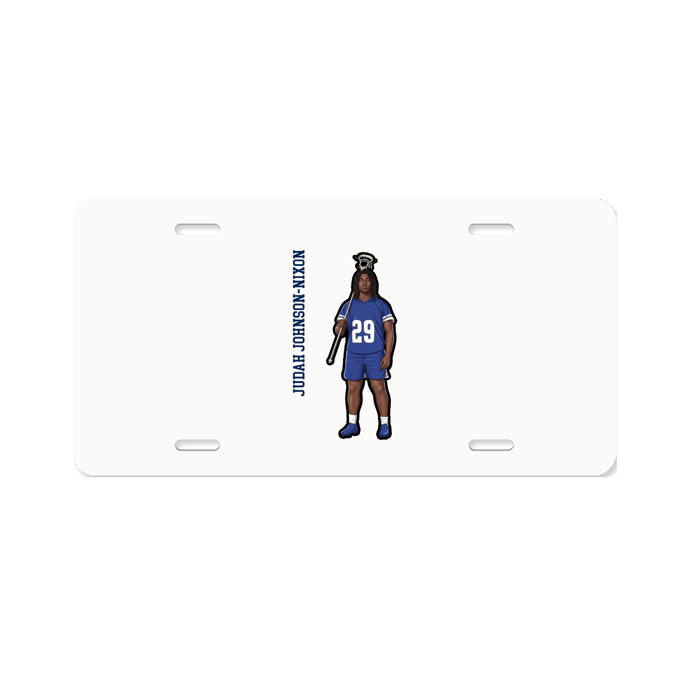 License Plate — Name Vertical in Classic