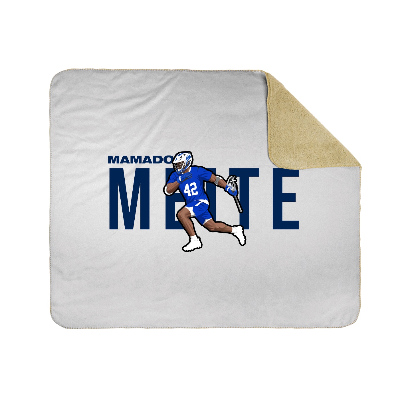 Throw Blanket — Player Name in White