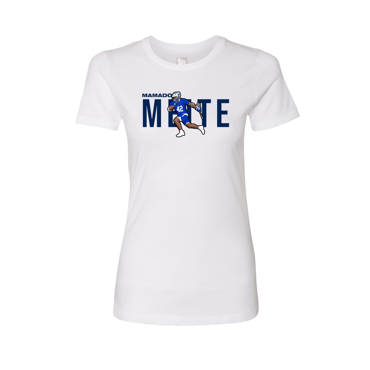 Fitted Women's Tee — Player Name in White