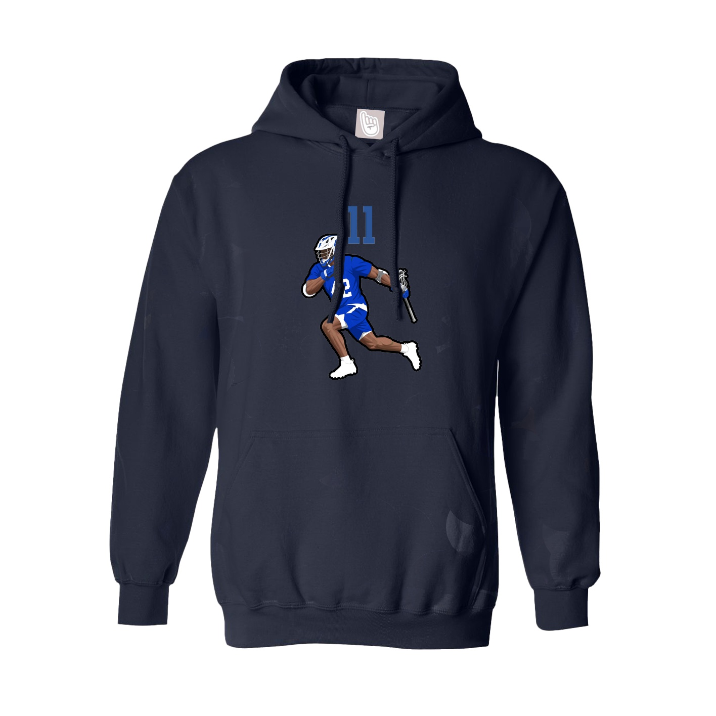 Hoodie — Number Top in Navy
