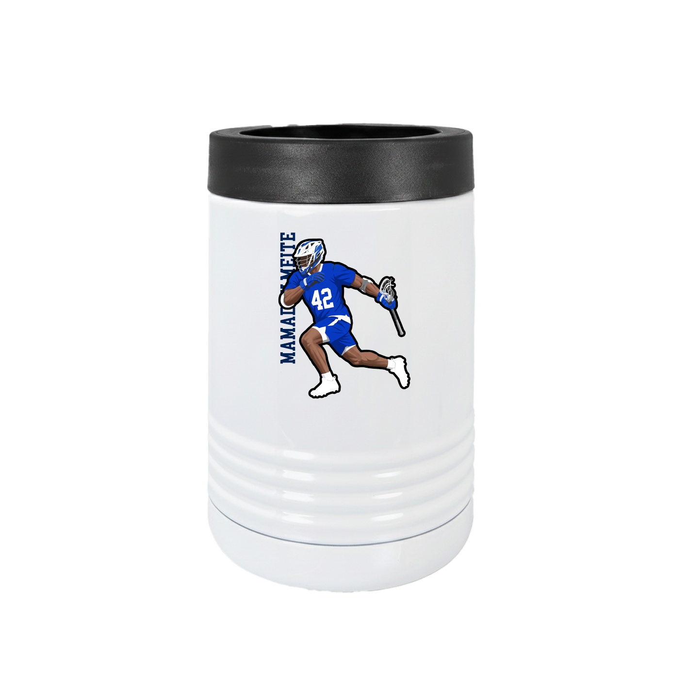 Beverage Holder — Name Vertical in White